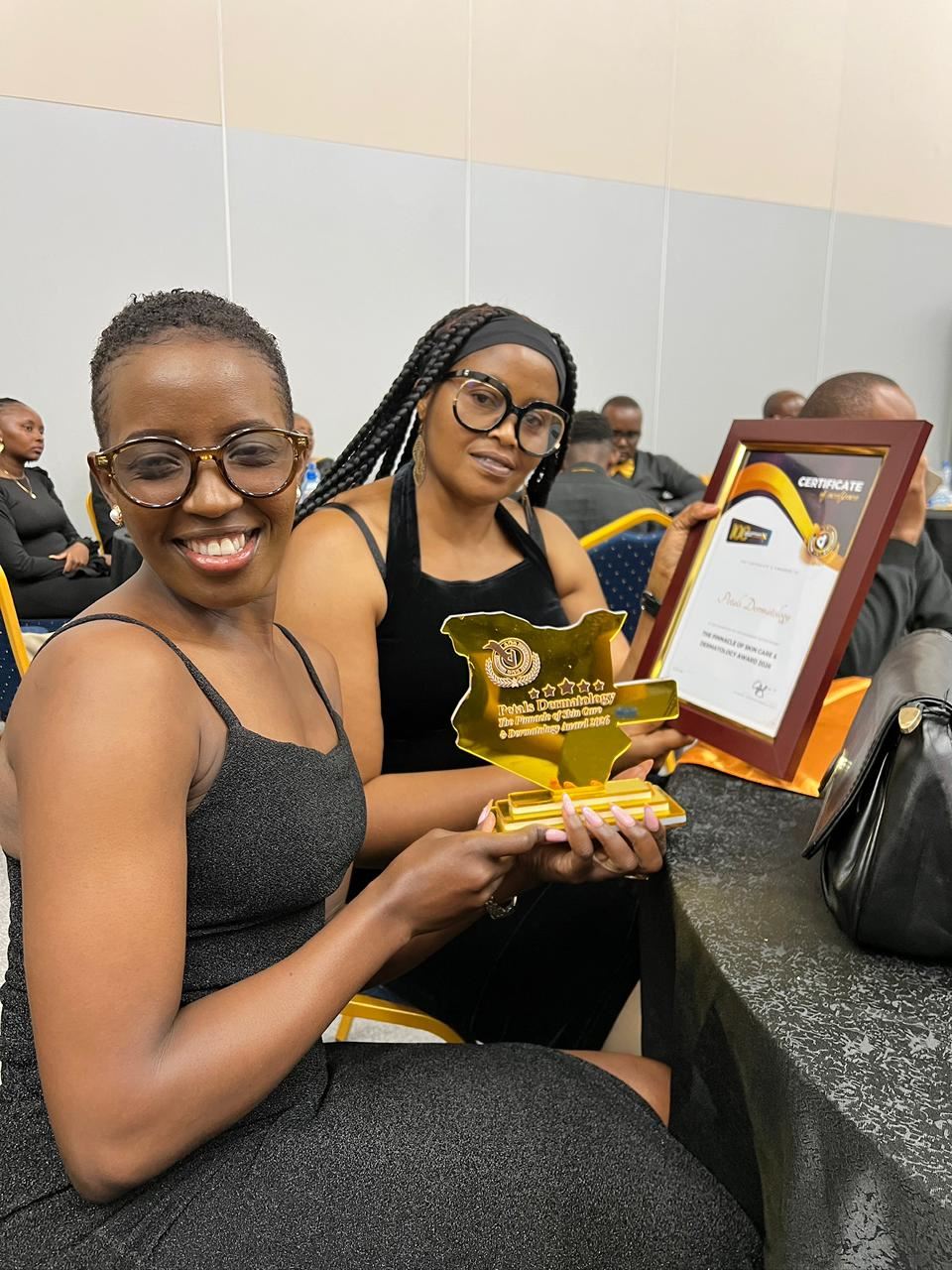 Petals Dermatology with the 2026 Pinnacle of Skin Care and Dermatology Award and certificate
