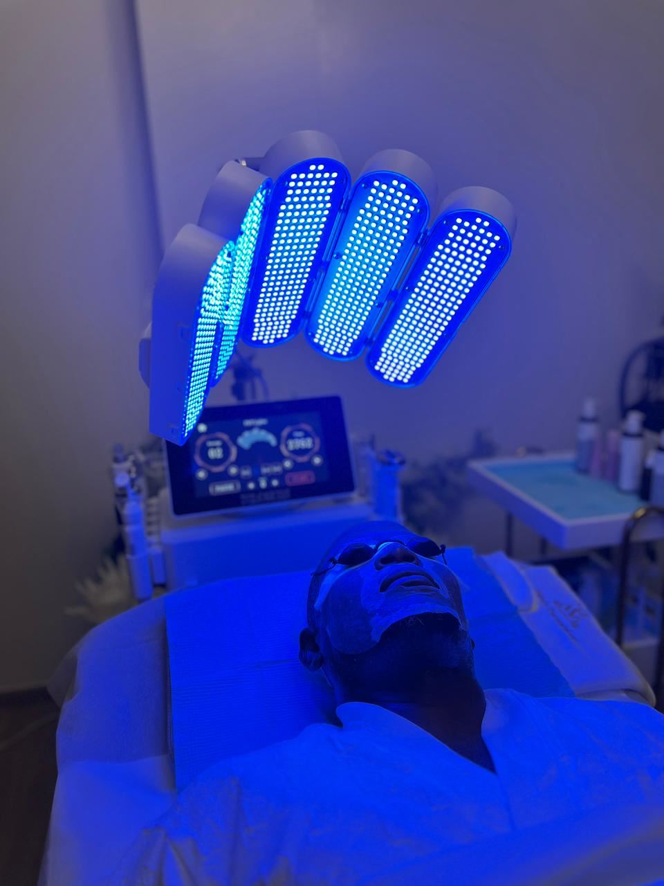 Blue LED light therapy at Petals Dermatology